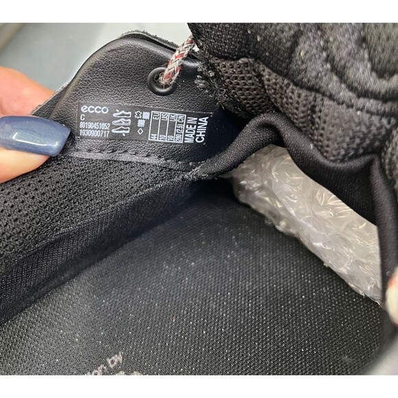 ECCO Biom 2GO Men's Trainer Shoes Size EU 44 US 10-10.5 Nubuck Leather Black - Picture 10 of 11